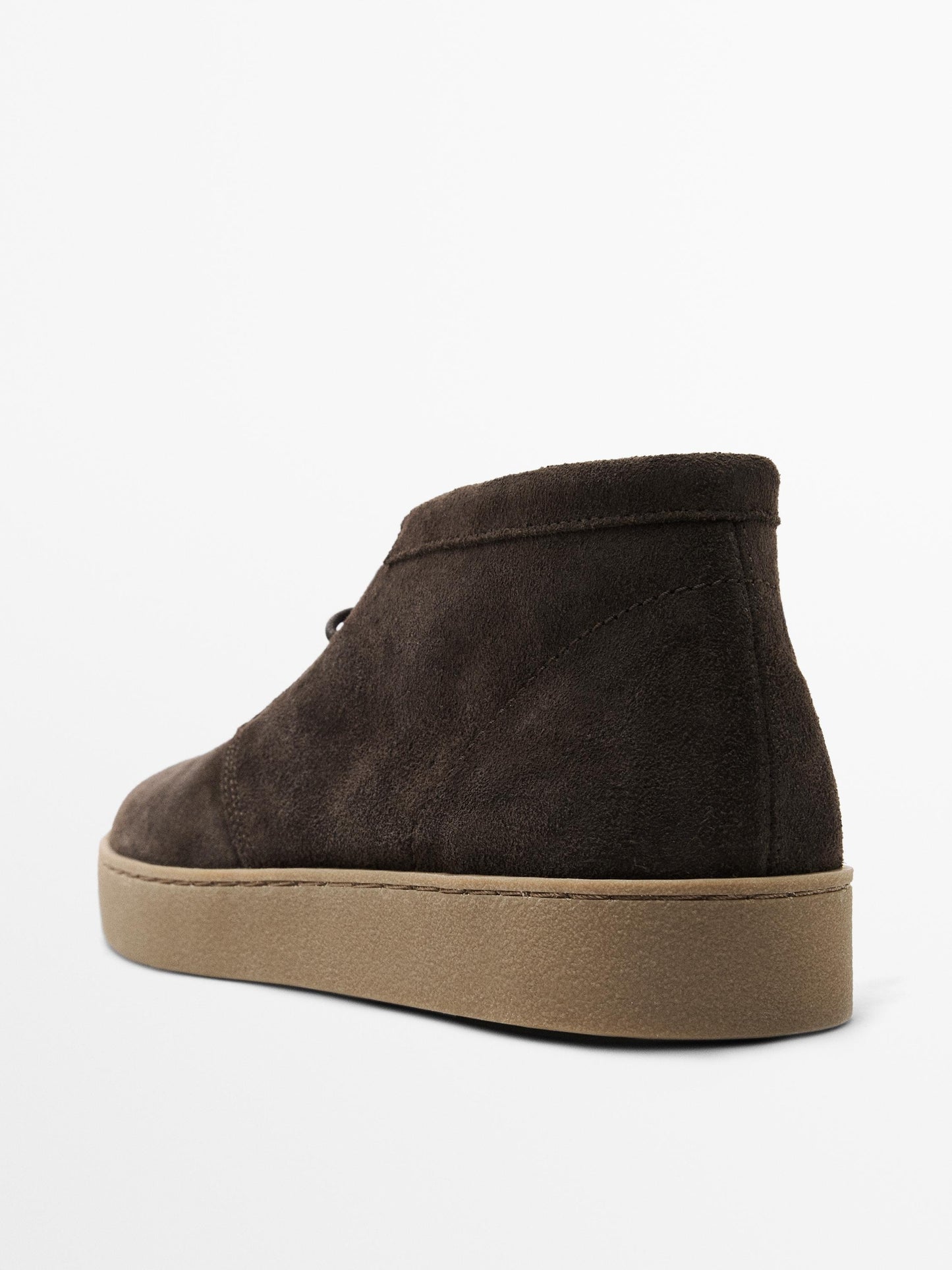 Bottines souples croûte de cuir